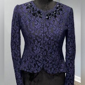 Elegant Purple Lace Women's Jacket